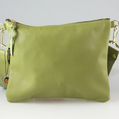 The Classic Taylor Crossbody: Vanilla / 9"x7.5" / Matching Leather Strap