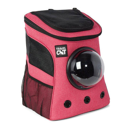 "The Fat Cat" Cat Backpack in Deep Rose Pink