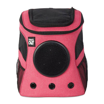 "The Fat Cat" Cat Backpack in Deep Rose Pink