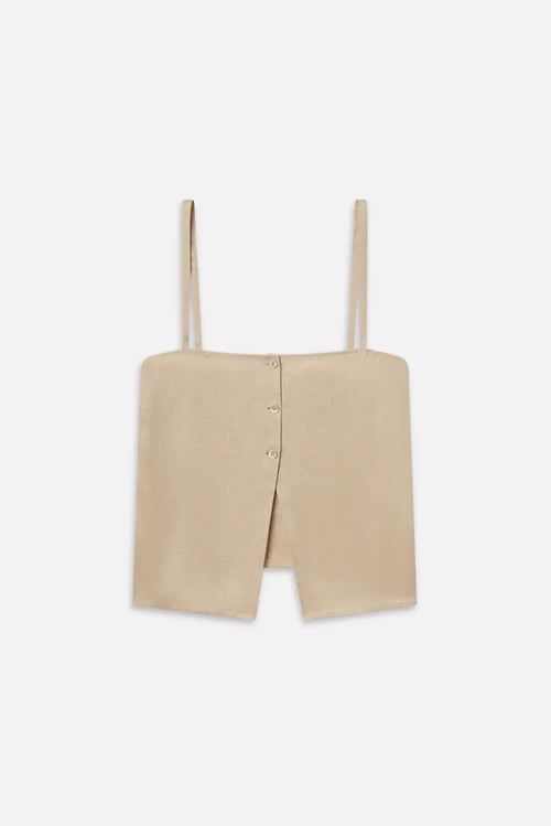 The Linen Button Cami T-Shirts & Tanks FRAME