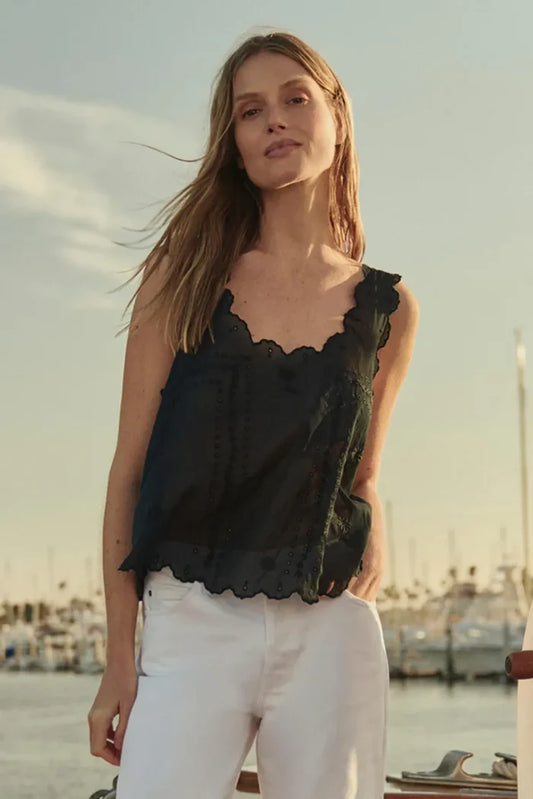 The Scalloped Eyelet Tank Tops The Great