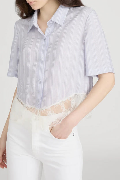 The Stripe Lace Shirt Shirts & Tops FRAME