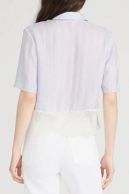 The Stripe Lace Shirt Shirts & Tops FRAME
