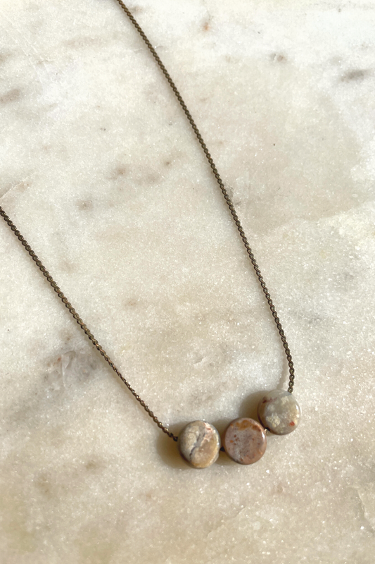 Three Dot Necklace Picture Jasper