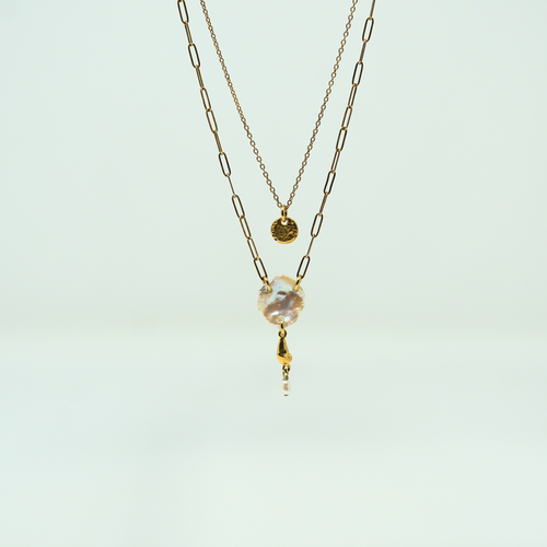 Tiered White Pearl Necklace