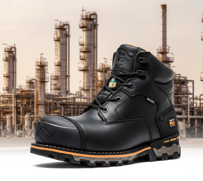 Timberland Pro 6" Boondock Black Full-Grain Leather CSA Workboot TB0A11UT001