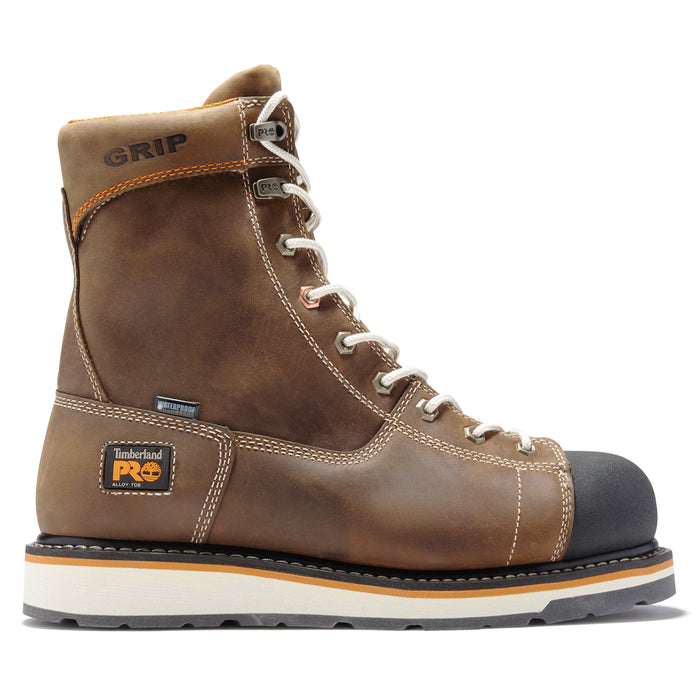 Timberland Pro Gridworks 8" Alloy Safety Toe Brown Full-Grain Leather TB1A12EZ