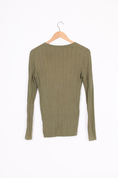 Tommy Hilfiger Womens Green Top Size M