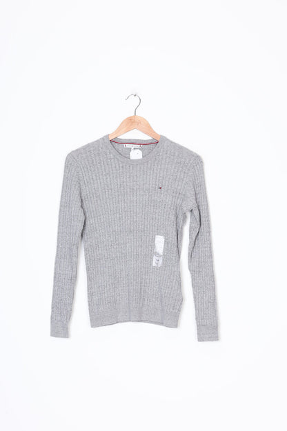 Tommy Hilfiger Womens Grey Top Size XXS