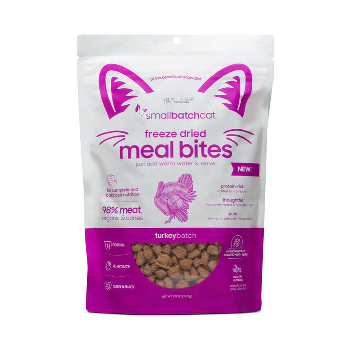 *Turkey Freeze-Dried Mealbites for Cats 10 oz