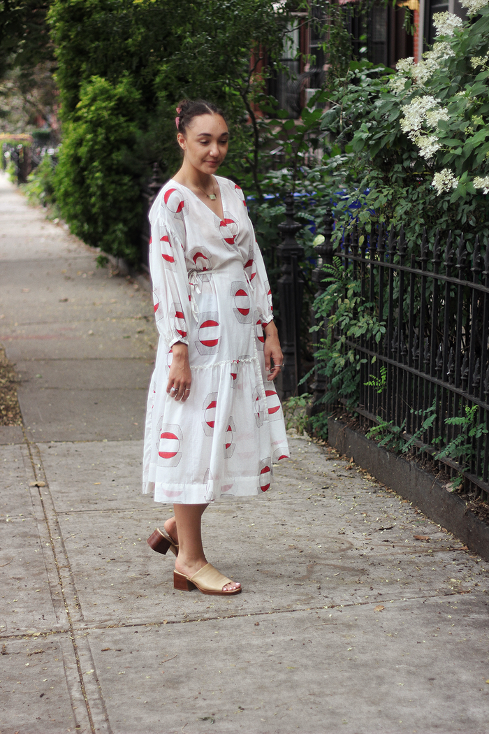 Veena Wrap Dress in Lantern