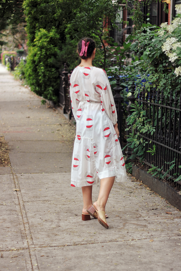 Veena Wrap Dress in Lantern