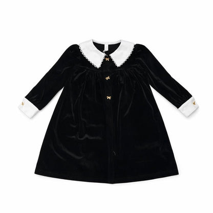 Velour Collar Dress