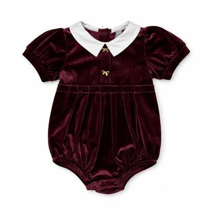 Velour Collar Romper