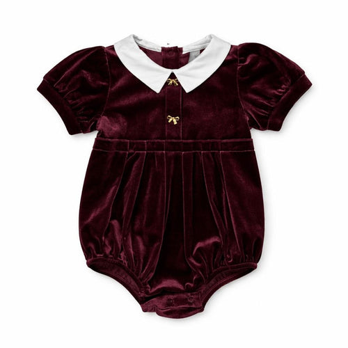 Velour Collar Romper