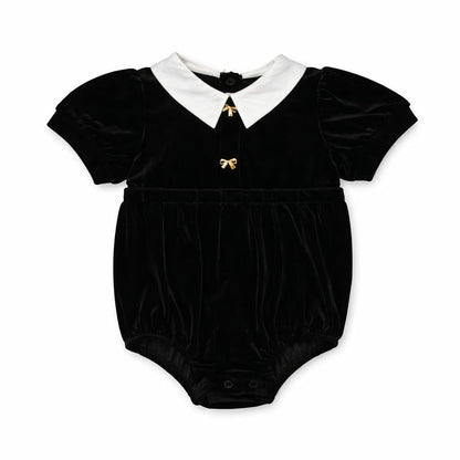 Velour Collar Romper