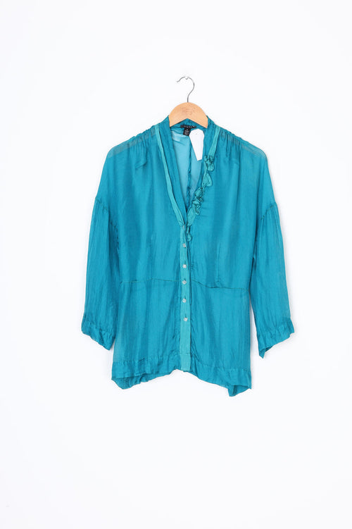 Verge Womens Blue Top Size M