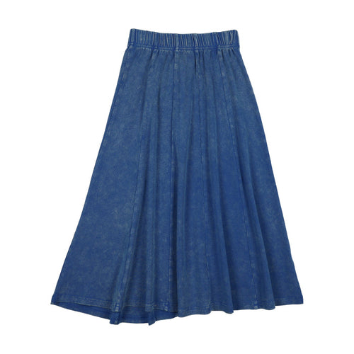 Washed Patch Maxi Skirt