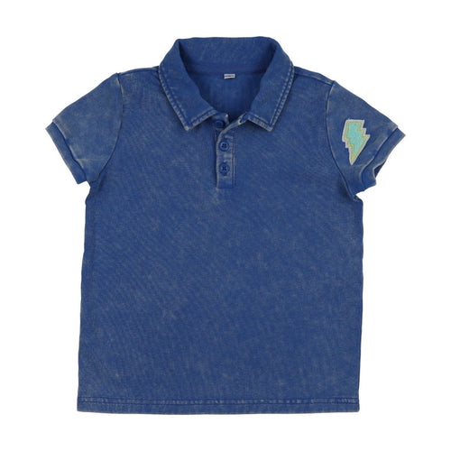 Washed Patch Short Sleeve Polo