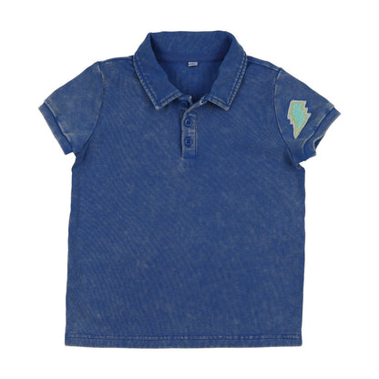 Washed Patch Short Sleeve Polo
