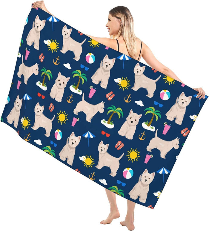 Westie Beach Towel
