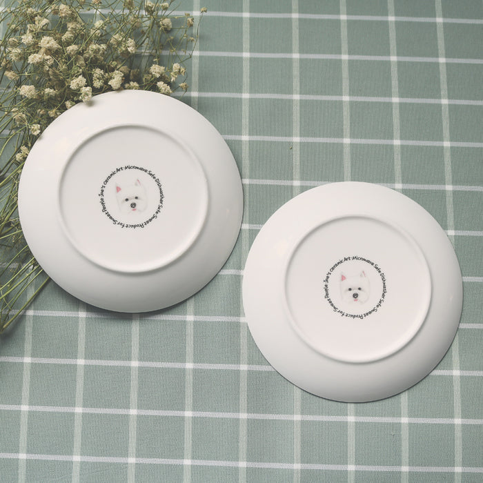 Westie Dessert Plates