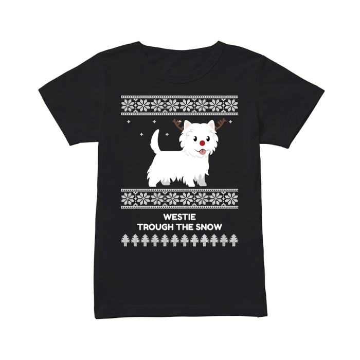 Westie Through The Snow  - Women's T-shirt