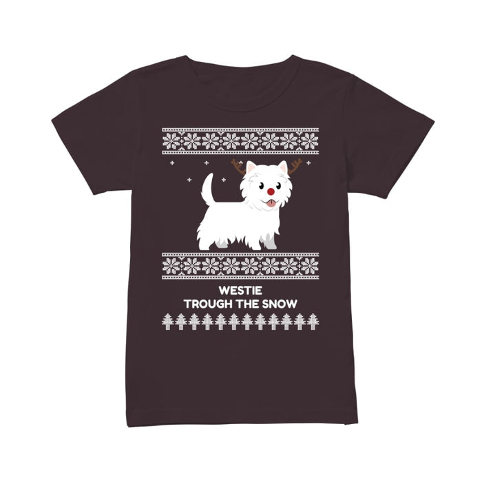 Westie Through The Snow  - Women's T-shirt