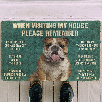 When Visiting My House Please Remember Boxer Doormat