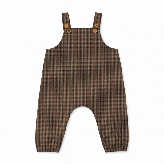 Wool Plaid Overalls