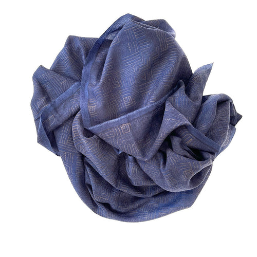 Wool Stole in Delphinium