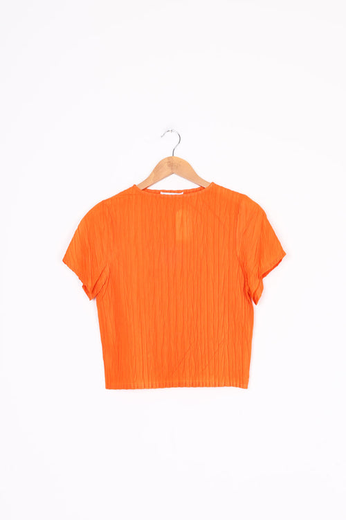 Wynn Hamlyn Womens Orange Top Size S